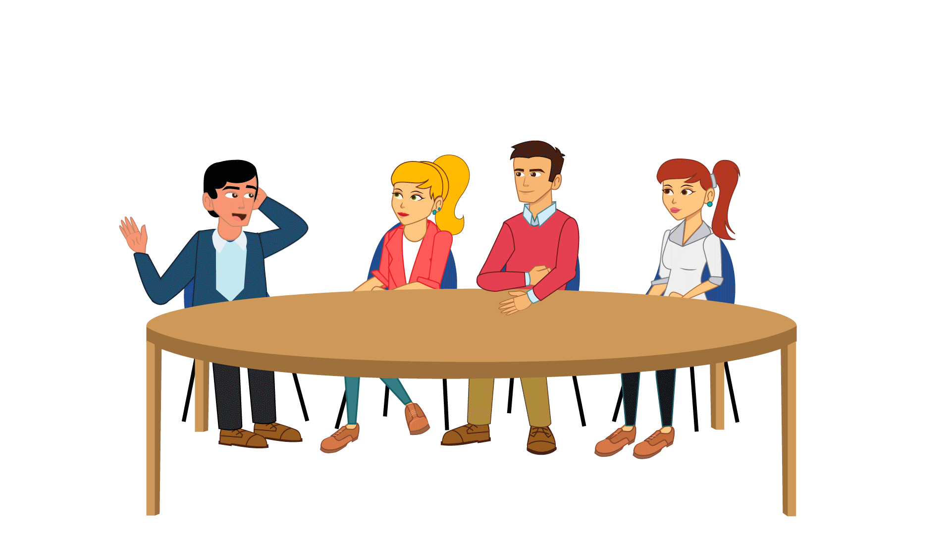 Mesa de juntas de una empresa donde se generan ideas, analisis etc.