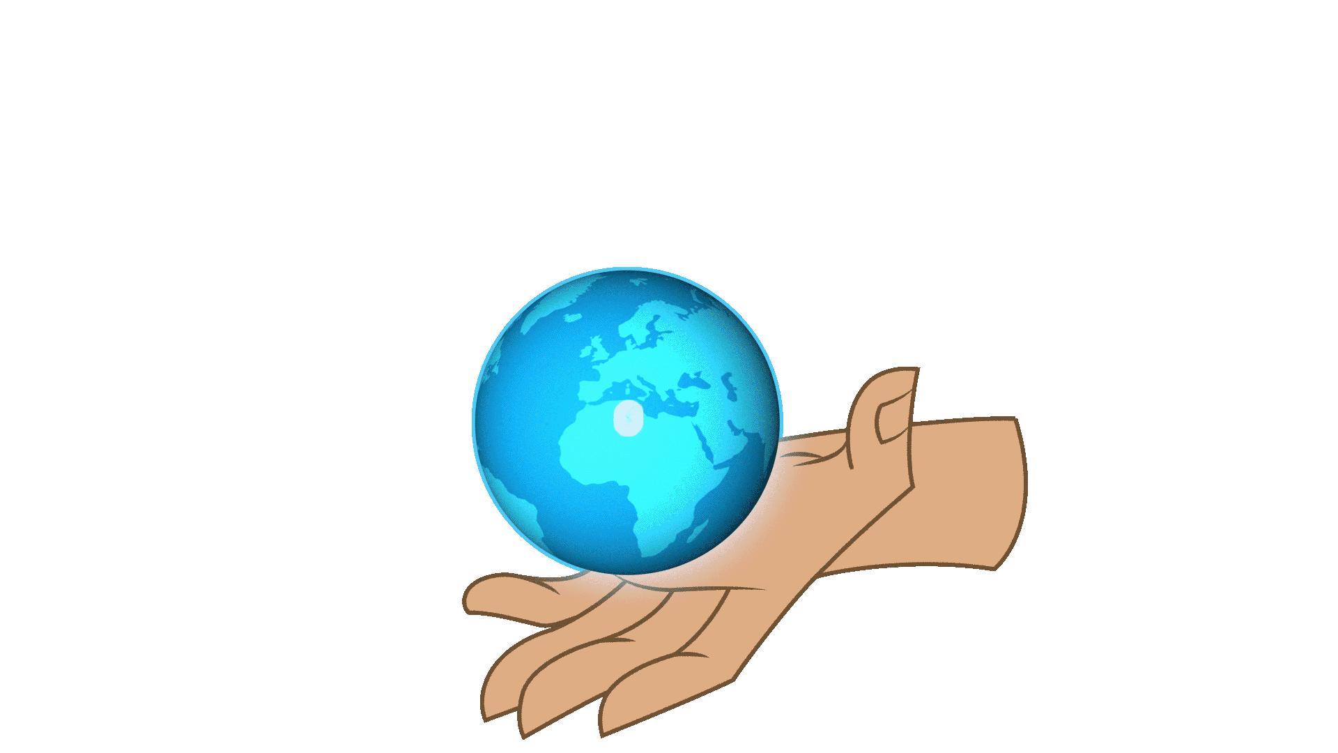 Imagen de mano mostrando el mundo de los negocios.