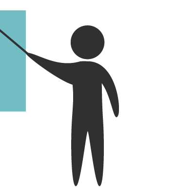 ​Tecnológico-Cultural. imagen de la parte derecha de un tablero con la silueta de un maestro expicando.