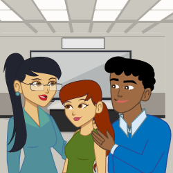 Grupo de jóvenes compartiendo.