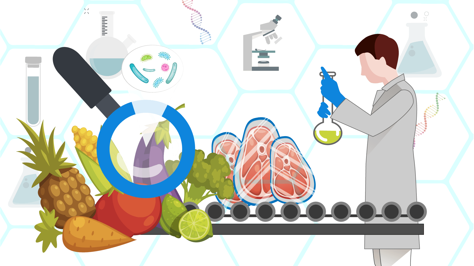 Collage Innovación en la industria de alimentos