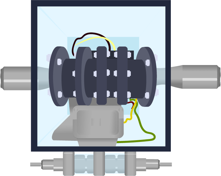  Cámara para líquidos (Electrodos Colineales). Sistema de pulsos eléctricos de alta intensidad. 