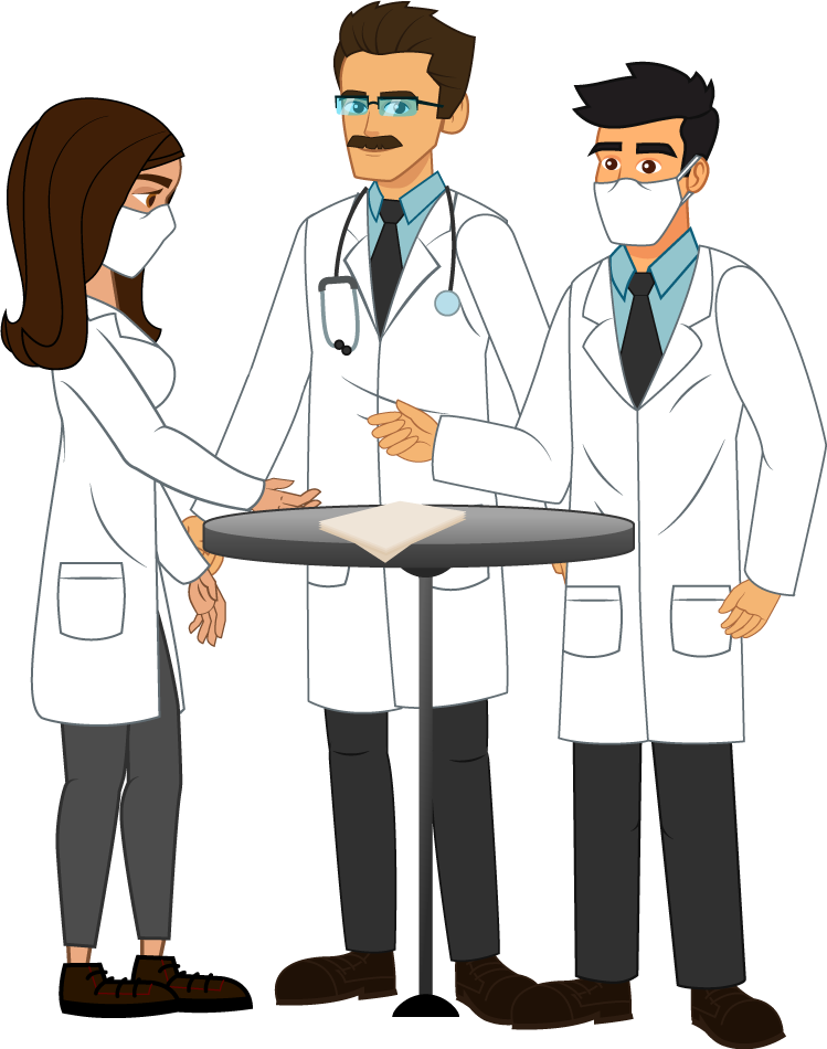 Personas en un laboratorio.