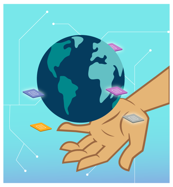 Manos con el mundo.