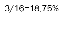 3/16 = 18.75%
