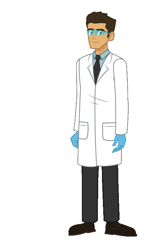 avatar moviendo la mano simulando una explicación.