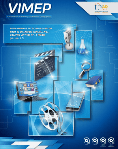 Portada de los Lineamientos Tecnopedagógicos para el alistamiento de cursos en el Campus Virtual de la UNAD.