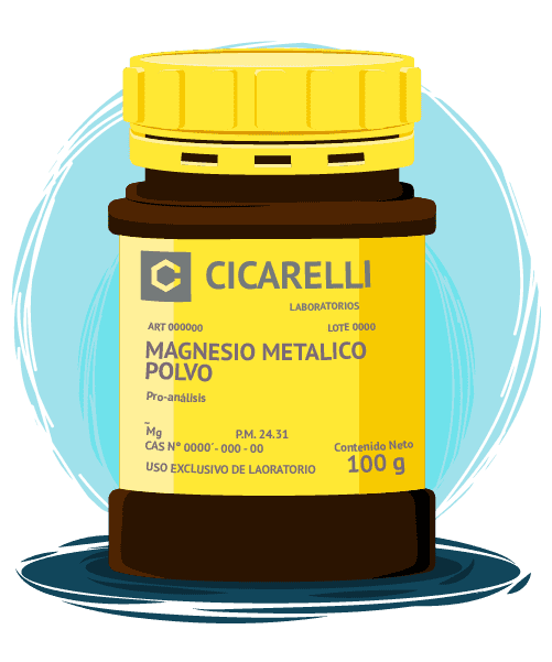 Magnesio metálico polvo.