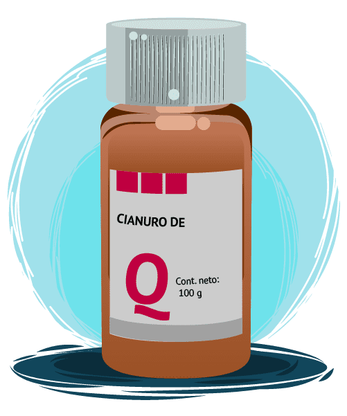 Cianuro de potasio KCN.