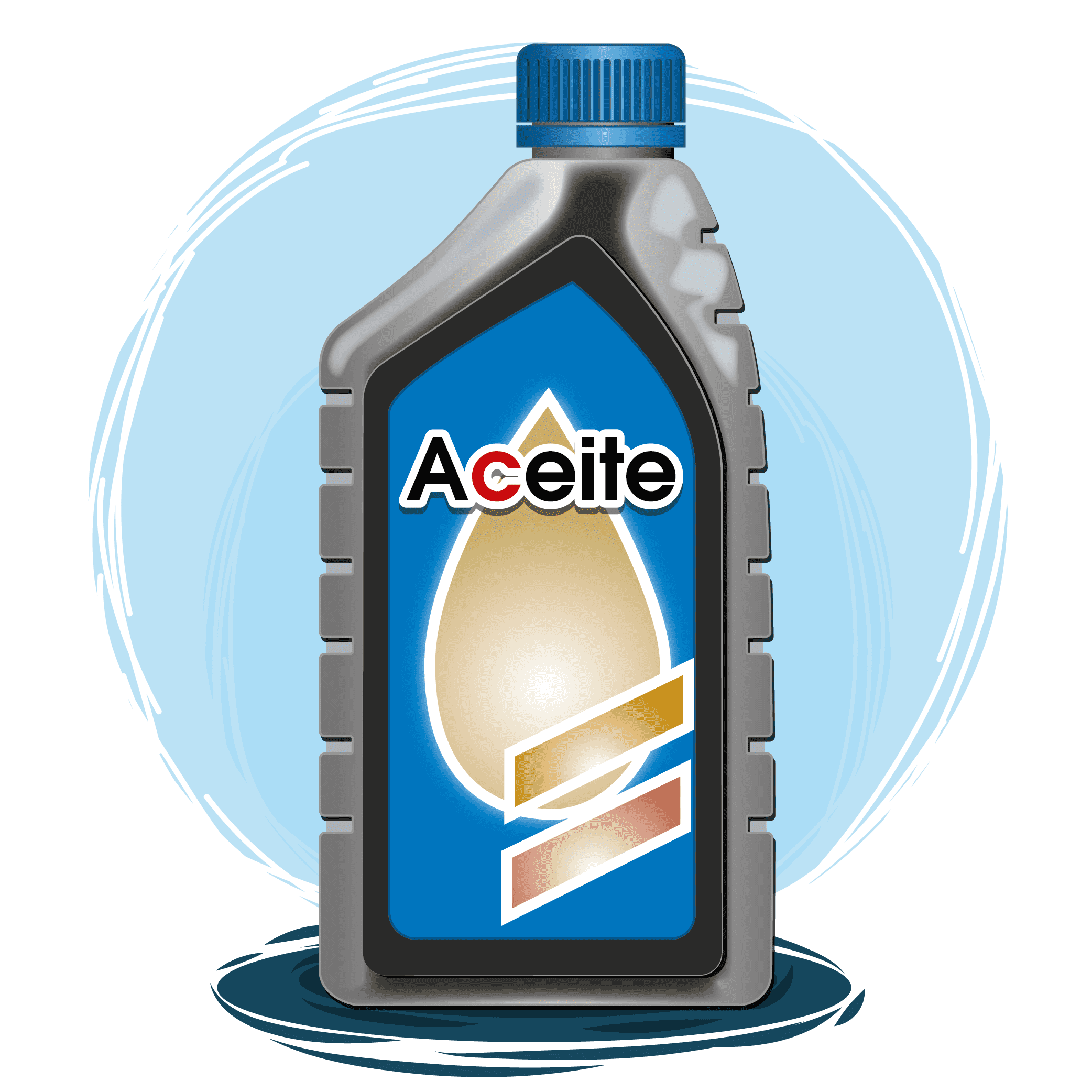 frasco de aceite.