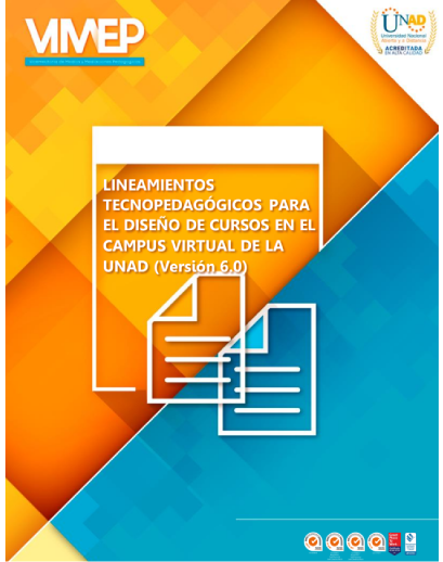 Portada de los Lineamientos Tecnopedagógicos para el alistamiento de cursos en el Campus Virtual de la UNAD.