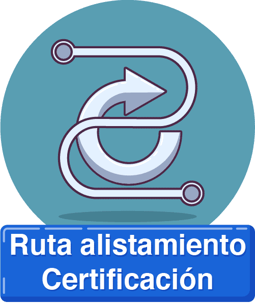 Icono de ruta de alistamiento acreditación
