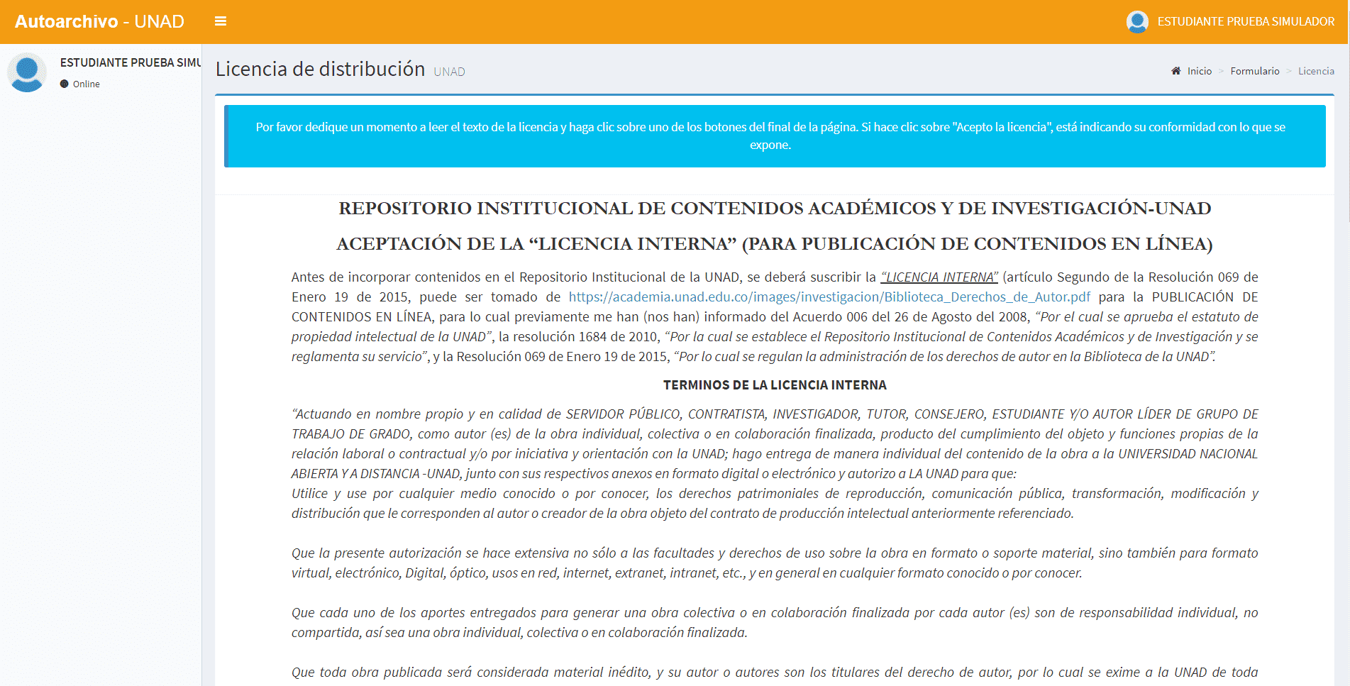 Final del formulario de datos donde está el botón siguiente.