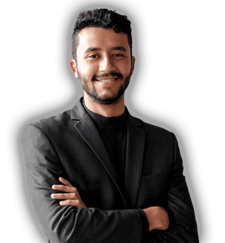 Fotografía de persona acompañada del objetivo del curso.